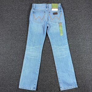 Wrangler Retro Boys Slim Straight Jeans Light Wash Blue Stretch Size 11 Reg NWT